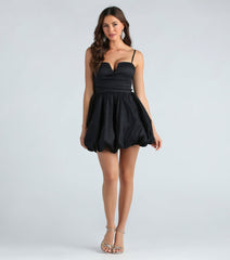 Ivanka Taffeta Rhinestone Bubble Hem Dress