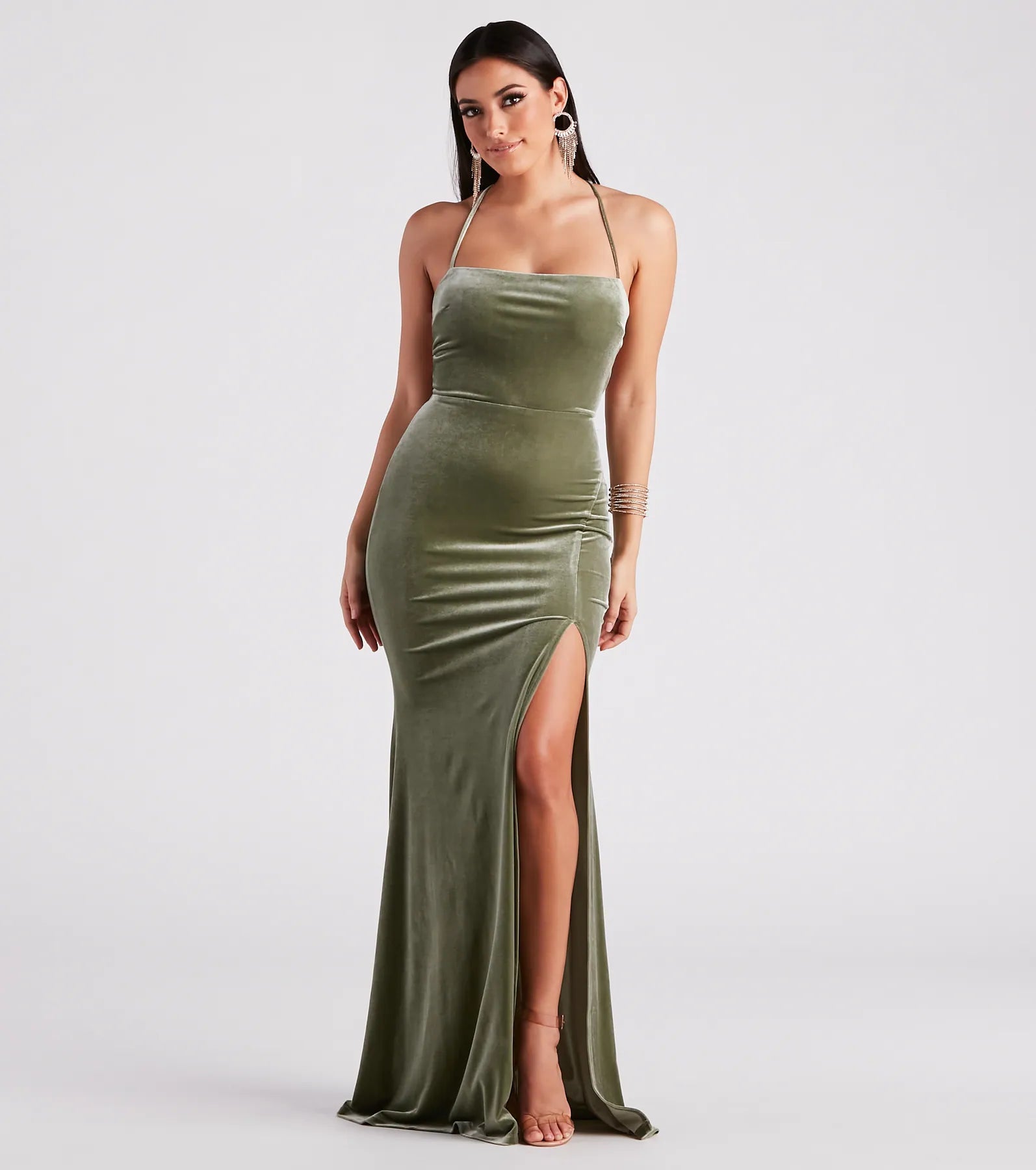 Donna Formal Velvet Long Mermaid Dress