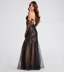 Juliana Formal Sequin Mesh Mermaid Dress