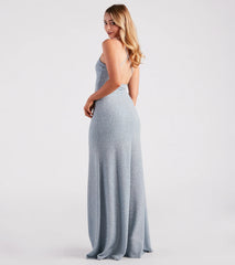 Malinda Formal Glitter A-Line Dress