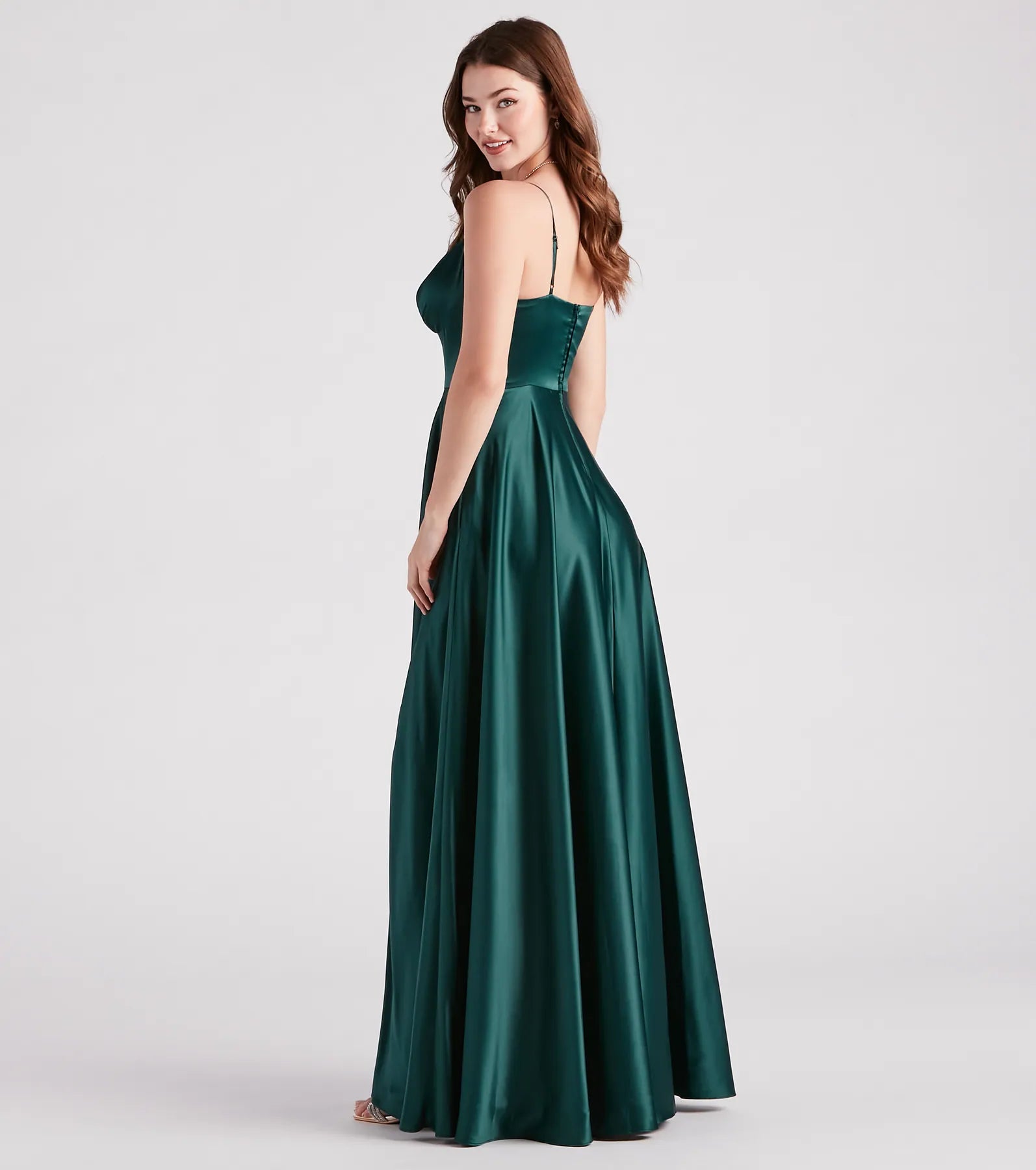 Gillian Formal Satin A-Line Dress