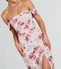 Enchanting Blooms Floral Linen Midi Dress
