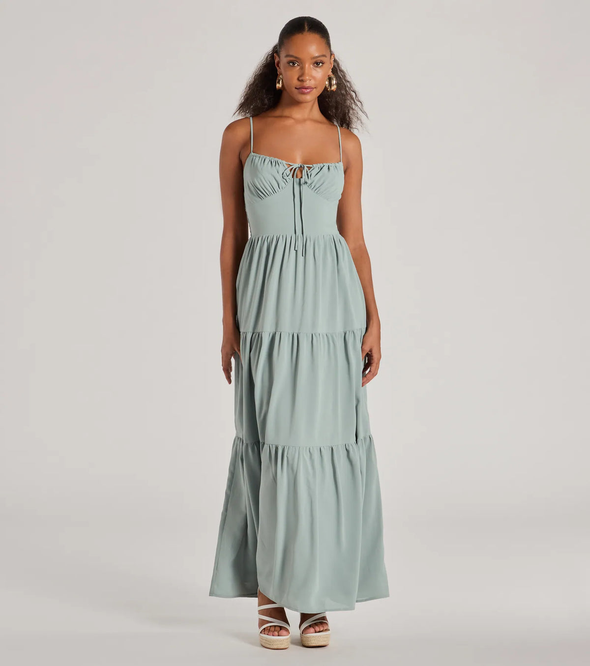 Casually Chic Sleeveless Ruffled Maxi Dress