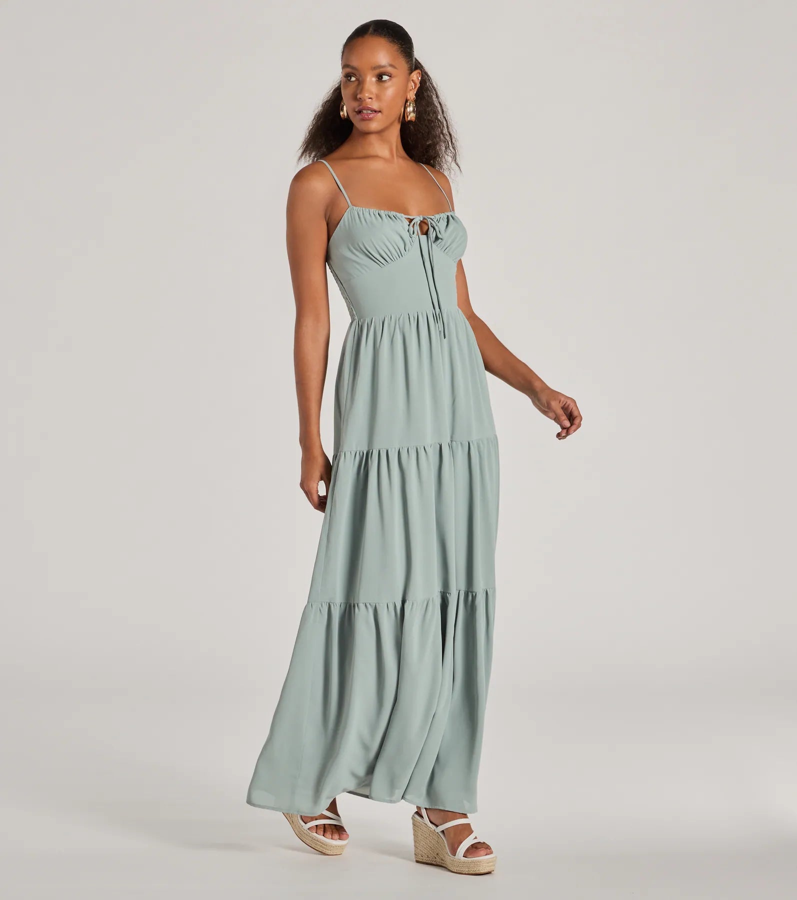 Casually Chic Sleeveless Ruffled Maxi Dress