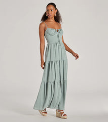 Casually Chic Sleeveless Ruffled Maxi Dress