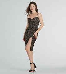 Endless Charm Crepe Floral Midi Dress