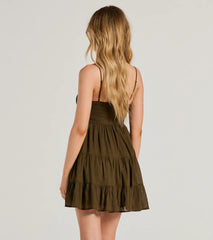 Sunny Days Off Scoop Neck Smocked Skater Dress