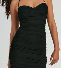 Stunning Destiny Asymmetrical Slit Bodycon Midi Dress